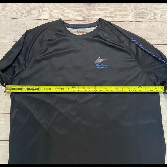 World Wide Sportsman Jason Mathias Mens Fishing Sun Shirt Size XL Blue Marlin - Picture 5 of 12